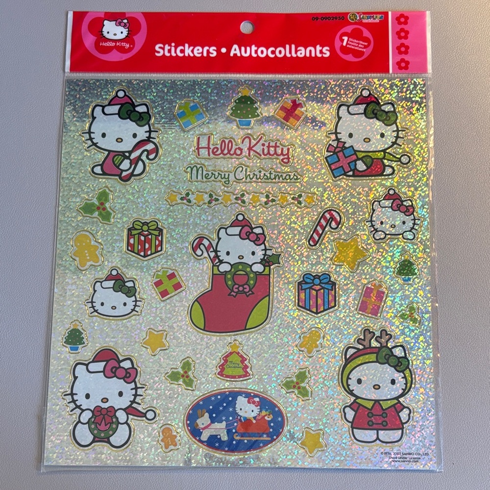 Sandylion Hello Kitty Festive Holographic Stickers 2007
